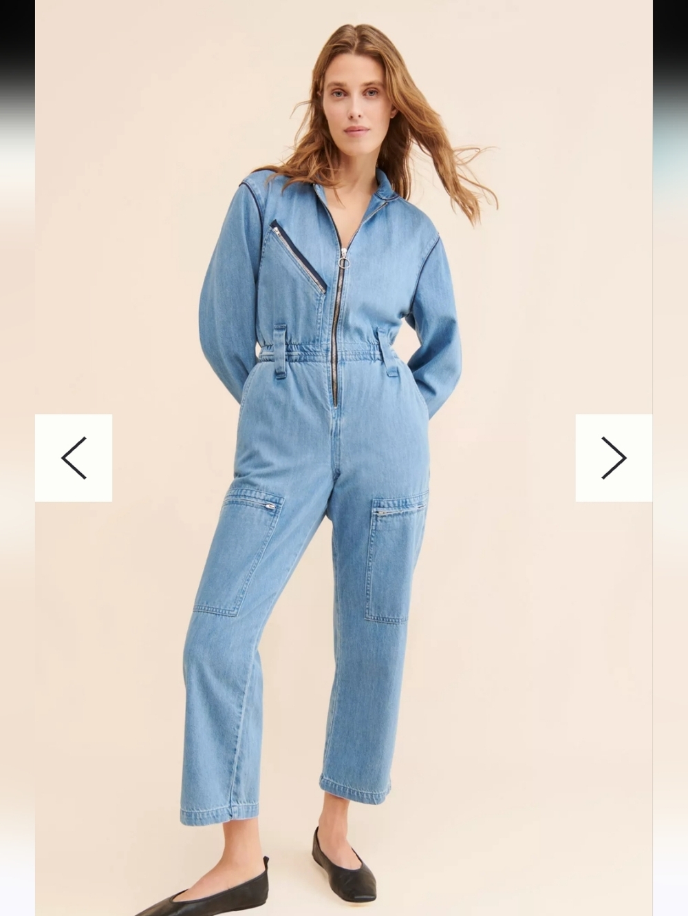 Anthropologie Seventy Mochi Amelia Denim Coveralls Sz L Blue